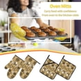 thumbnail image 6 of ZICANCN Oven Mitts and Pot Holders Sets, Golden Christmas Bells Snowflake Baking Sets Kitchen Heat Resistant 4 Pieces, 6 of 8