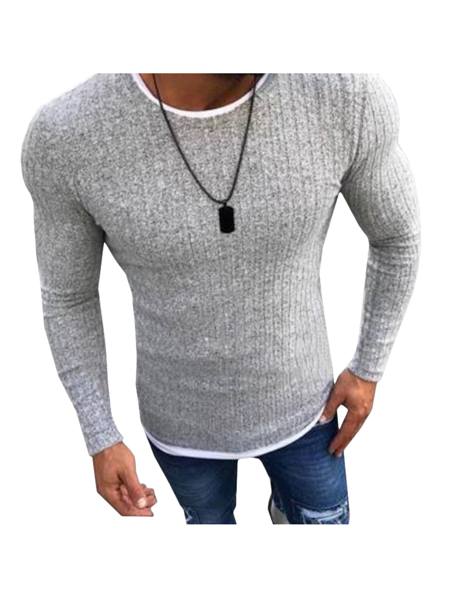 BEST Price Guaranteed Prices Drop As You Shop Slim Fit Knitted Pullover ...