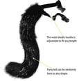 thumbnail image 2 of Disfraz de gato lobo con cola de zorro de piel sintética, máscara de peluche y guantes de pata esponjosos para Halloween y Navidad., 2 of 3