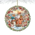 thumbnail image 4 of Merry Christmas Wreath Wooden Ornaments by G. Debrekht Christmas Santa Snowman Decor - 8611069, 4 of 8