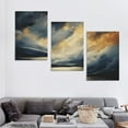 thumbnail image 4 of JRXY Living Room Canvas Wall Art Navy Blue Gold Abstract Print Ready to Hang 12x16 Inches 3 Panels 12x16x3pcs, 4 of 4