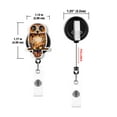 thumbnail image 3 of WIRESTER Set 2pcs Design Acrylic Key Card Holder Belt Clip Reel Id Badge Retractable - Animal Blue Owl, Brown Owl, 3 of 6