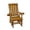 Teak Tone, variant on Innovaze Wooden Patio Glider for One Person with Cup Holder, Heavy Duty 600 lbs, for Outdoor Porch Garden,Black