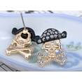 thumbnail image 4 of Golden Pirate Skull Treasure Sea Adventure Crystal Rhinestone Element Earrings, 4 of 4