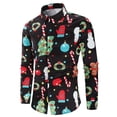 thumbnail image 3 of LilyLLL Men's Christmas Party Long Sleeve Buttons Down Shirt Tops, 3 of 4