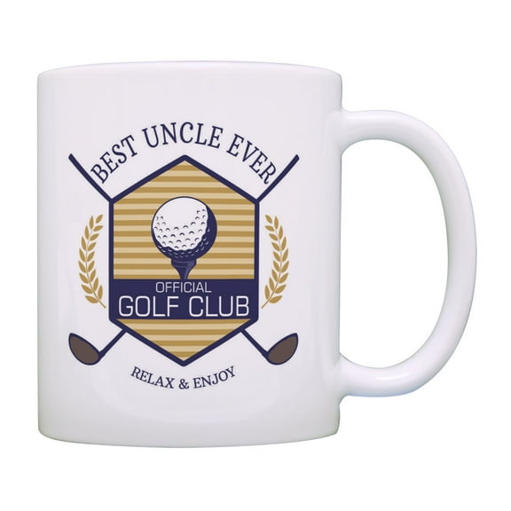 ThisWear Golf Novelty Gifts Best Uncle Ever Golf Club Relax & Enjoy Golf Fathers Day Coffee Mug Cup White