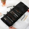 thumbnail image 4 of Neceser de viaje de gran capacidad para mujer | Organizador de cosméticos de cuero impermeable con compartimentos | Neceser para la escuela, el gimnasio y las vacaciones, 4 of 8