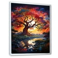 thumbnail image 2 of Designart "Cosmic Hued Baobab Trees II" Tree Baobab Floater Framed Wall Art Living Room, 2 of 5