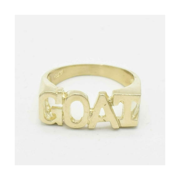 Shiny "GOAT" Unisex Adult Ring 10K Yellow Gold, 4.86 Gr – Goldum NYC
