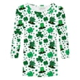 thumbnail image 6 of felwors St Patricks Day Shirt Women Plus Size Funny 3/4 Sleeve Cute Saints Tops Shamrock Shirts Lucky Irish Shamrocks Outfit (Green, S), 6 of 6