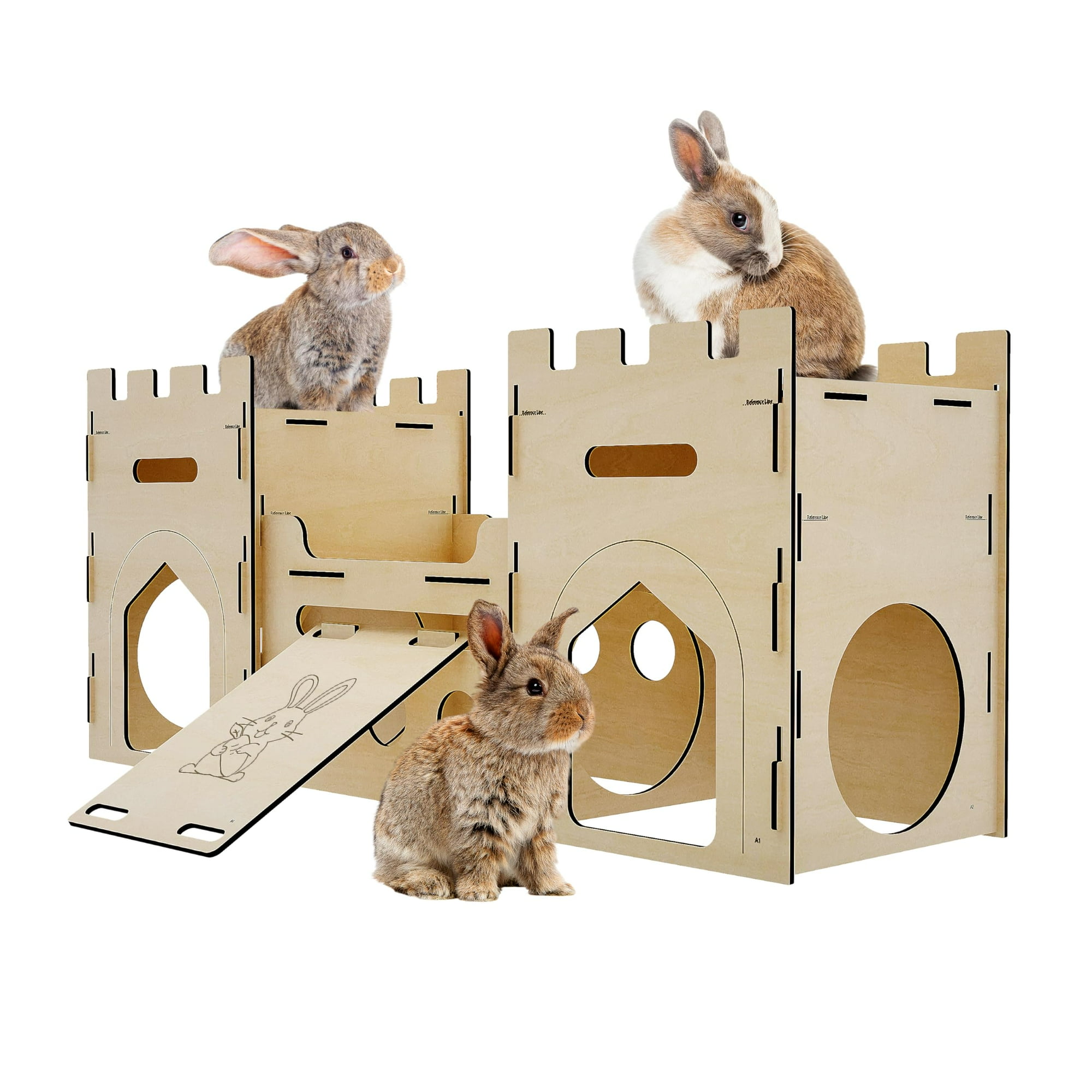 H1M9LX Extra Large Bunny Castle House Climbing Tower Toys with