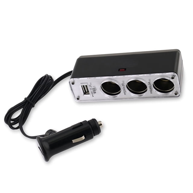 Speravity Power Adapter 12-24V Charger Hubs Professional Splitter Charging Hub Socket Auto Universal Chargers Lighter Cigarettes Plastic Type2 NO2