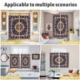 thumbnail image 6 of Navy Blue Boho Kitchen Curtains Short 45 Inch Length, Contemporary Abstract Ethnic Vintage Geometric Grommet Bedroom Living Room Curtains, Light Filtering Cafe Curtain Drapes 2 Panels Set 84''x45'', 6 of 9