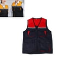 thumbnail image 1 of Working Safety Vest, Fluent Zipper Zipper Front Reflective Vest Comfortable 4 Pockets Hemming Design  for Night Running for Men Purplish Blue with Red,Black with Yellow, 1 of 7