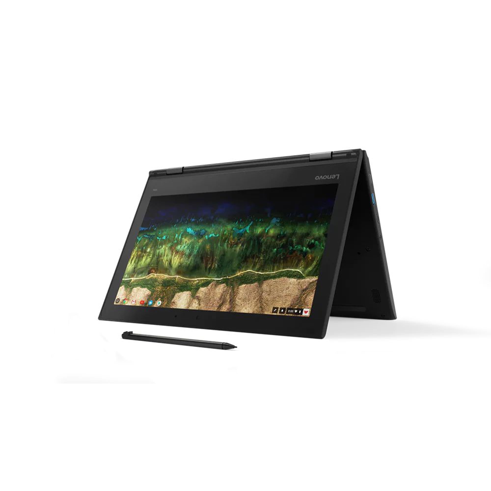 Lenovo 500e Chromebook 2nd Gen 11.6" Multi-touch HD, Intel Celeron N4120, 4GB LPDDR4, Intel UHD Graphics 600, 32GB eMMC, ChromeOS, Black. 81MC005AUS