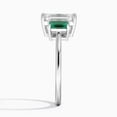 thumbnail image 3 of First Jewel Three Stone Emerald Cut 2.2 Ct Lab Created Emerald Diamond Engagement Ring - 14K White Gold Plated Wedding Ring - Lab Grown Wedding Anniversary Ring, 3 of 3