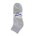 thumbnail image 6 of 3 Pair Men Diabetic Quarter Socks Non-Binding Top Circulatory Cushion Grey 10-13, 6 of 7