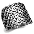 thumbnail image 1 of Alamode TK2333-9 Men High Polished Stainless Steel Ring with Epoxy in Jet - Size 9, 1 of 1