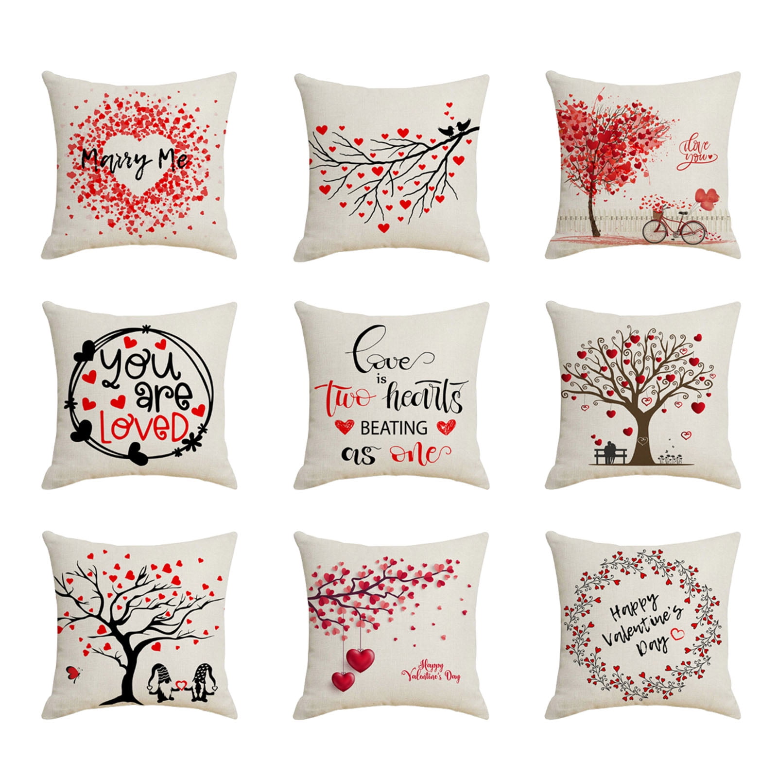 Colorlife Be My Valentine Love Stripes Throw Pillow Covers - Temu