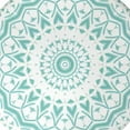 thumbnail image 6 of HAOXIT Aqua Round Tablecloth Fitted,Mandala Tribal Design Tie Dye Print Elastic Edged Polyester Table Cover, Fits Round Table, for Dining Banquet,Sea Green White 54"-58, 6 of 8