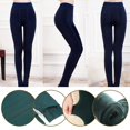 thumbnail image 5 of Mallas de terciopelo tejidas para mujer, Leggings informales de alta elasticidad, gruesos, pantalones cálidos de lana para mujer, pantalones ajustados, 5 of 5