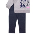 thumbnail image 3 of Minnie Mouse Long Sleeve Ruffle French Terry Top and Printed Leggings, 2pc Outfit Set (Toddler Girls), 3 of 3