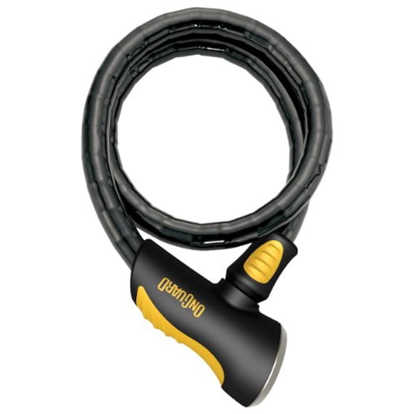 ONGUARD Rottweiler Armored Coil Cable Lock (Black, 100 cm x 20 mm)