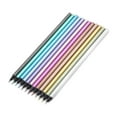 thumbnail image 2 of YLSHRF Metallic Color Pencils,12 Colors Metallic Pencils Non-toxic Black Wood Colored Pencils Set for Coloring Books,Drawing Colored Pencils, 2 of 7