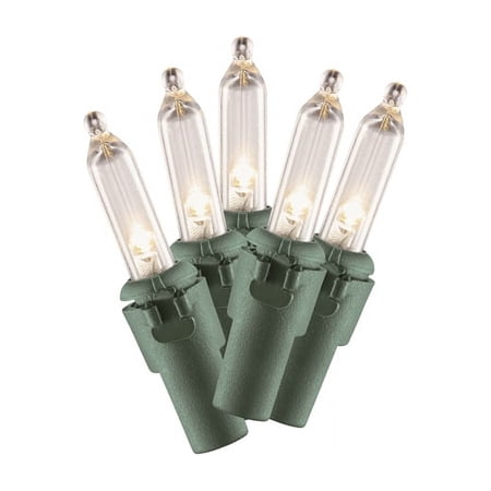 100-Count Mini Warm White Random Twinkling LED Christmas String Lights, Green Wire, by Holiday Time