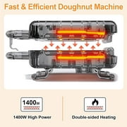 Mini Donut Maker Machine,1400W Non-Stick Electric Doughnut Baker Machine,Pancakes Maker for Kid-Friendly Breakfast, Snacks, Desserts & More with Non-stick Surface, Makes 16 Doughnuts