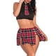 thumbnail image 2 of Traje de uniforme sexy Conjunto de ropa sexy atractivo Traje de ropa escolar de tela tejida de encaje, Negro, M Sweethay XX000042-07, 2 of 7