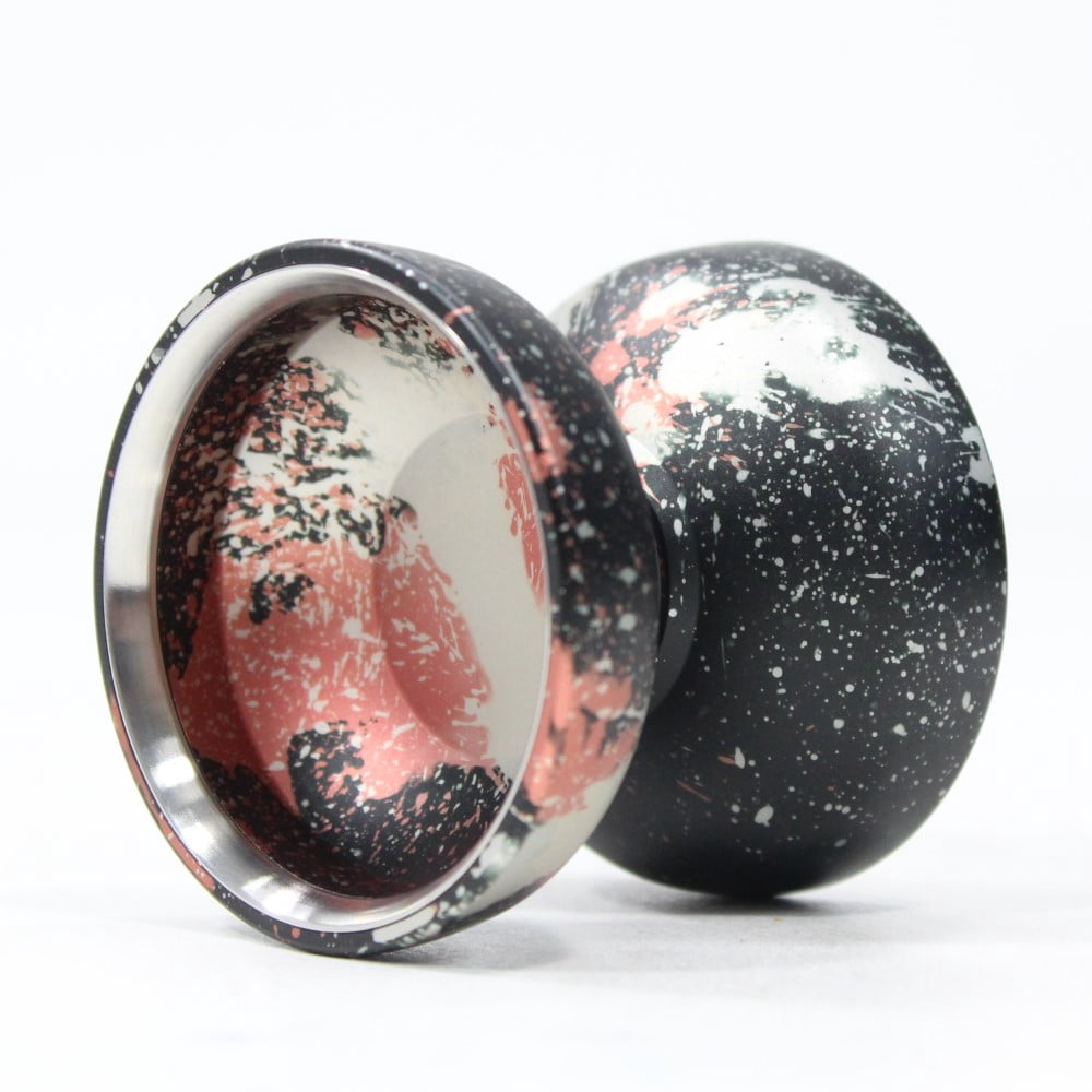 Ace Yo Amusing MAX Yo-Yo - Wide Bi-Metal YoYo (Black/Silver/Orange)