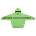 thumbnail image 4 of Drie Valentine'S Day Hoodies Women's Long Sleeve Oversized Pullover Solid Color Hoodie Fall Winter Sweatshirt with Pocket Green,S, 4 of 4