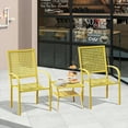 thumbnail image 4 of 3 Pieces Patio Bistro Set, Outdoor Patio Furniture Table and Chairs for Porch Backyard Balcony, 4 of 7