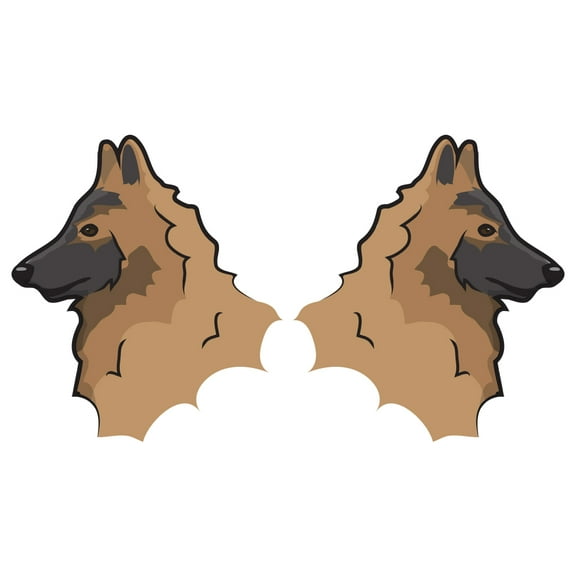 Belgian Tervuren Decal | Indoor/Outdoor | Dog Lover Super Cute Sticker for SUV Windows, Dorm Rooms, Bedroom, Offices | SignMission personalized gift | 2 Pack of 6"