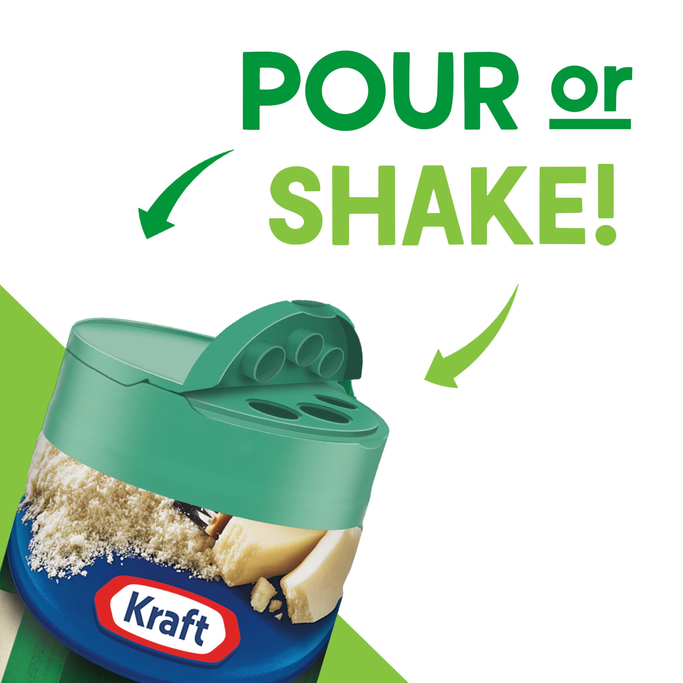 Kraft Natural Grated Parmesan and Romano Cheese Shaker, 8 oz Bottle