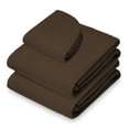 thumbnail image 2 of Saloniture 3-Piece Flannel Massage Table Sheet Set - Soft Cotton Facial Bed Cover - Includes Flat and Fitted Sheets with Face Cradle Cover - Chocolate Brown, 2 of 3