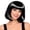 Black, variant on Underwraps Light Pink Bob Wig with Bangs, Glueless Bob Wigs for Cosplay, Costume, Party Wigs for Women & Men One Size