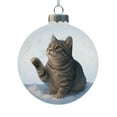 thumbnail image 2 of Cute Cat Christmas Glass Ornaments Collection, Xmas Tree Kitten Ball Ornament, Vivid Animal Decoration, for Cats Lovers, Party Centerpiece Mantel, Fall Winter Home Decor, 2 of 5