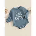 thumbnail image 3 of Toddler Big Bro Lil Sis Siblings Matching Outfits Baby Boy Girl Crewneck Sweatshirt Tops/Romper Spring Fall Clothes, 3 of 8