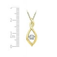 thumbnail image 2 of 10kt Yellow Gold Womens Round Diamond Moving Twinkle Solitaire Pendant .03 Cttw, 2 of 2