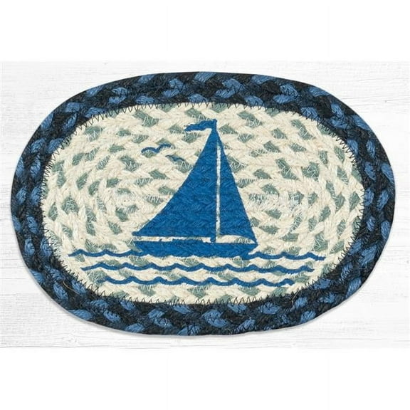 Capitol Importing 01-443S 7.5 x 11 in. OMSP-443 Sailboat Printed Oval Swatch