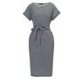 thumbnail image 4 of UVN Summer Dresses for Women Striped T Shirt Dress Casual Midi Dress Short Sleeve Sundress with Pockets, 4 of 8