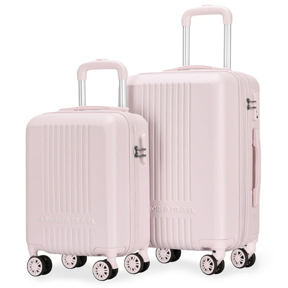 Maletas de viaje carry-on de mano cabina 10kg Rígida set de viaje 2 pack 20” + 16” ABS doble calibre con cierre expandible, llantas desmontables y candado seguridad TSA LOCK Armored Travel