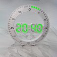 thumbnail image 3 of Reloj de pared LED 3D Reloj de pared digital Hogar Dormitorio Sala de estar Resplandor nocturno Ronda Decoración del hogar Reloj de pared Blanco verde Sunnimix Reloj de pared digital, 3 of 8