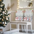 thumbnail image 3 of Christmas Snowman Chair Covers Set of 4 Winter Snowflakes Cardinal Bird Gray Chair Back Covers Stretch Removable Washable Slipcovers Protector for Dining Room Kitchen Party Decor, 3 of 5