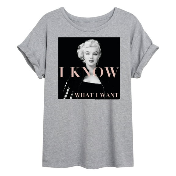 Marilyn Monroe - Pop Culture Icon - I Know What I Want - Classic Photo - Juniors Ideal Flowy Muscle T-Shirt