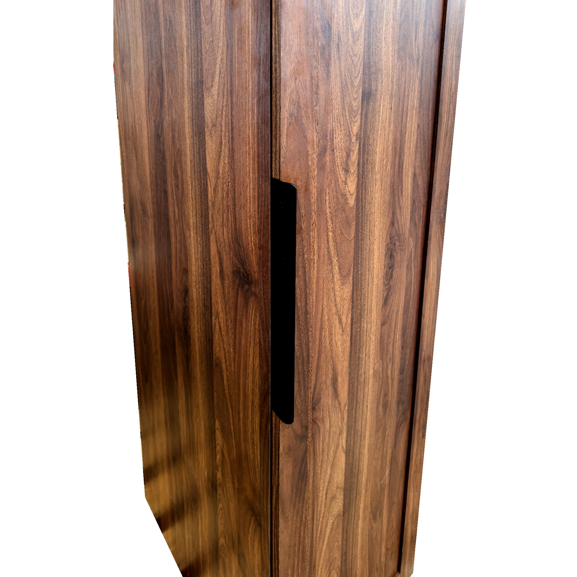 Noble House Endy Freestanding Kitchen Pantry Cabinet with Shelves & Side Racks, Buffet Cupboard Sideboard, Walnut