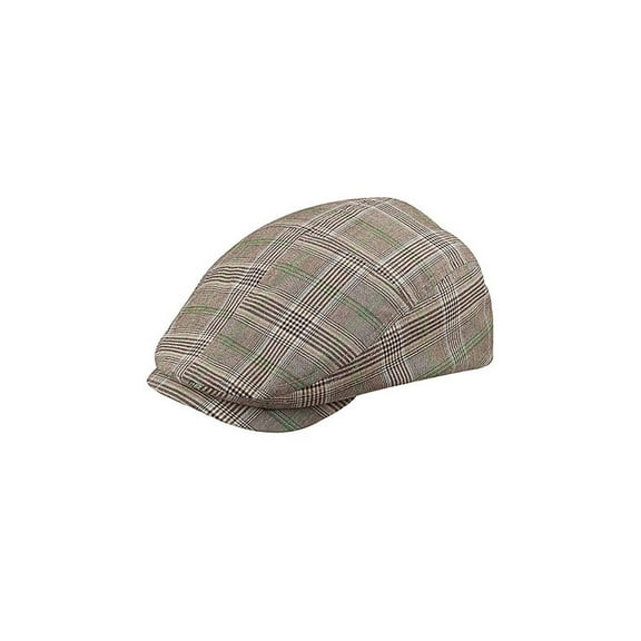 Fashion Plaid Ivy Cap - Brown