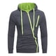 thumbnail image 4 of Sudadera Con Capucha Y Cremallera Inclinada Para Hombre, 4 of 5